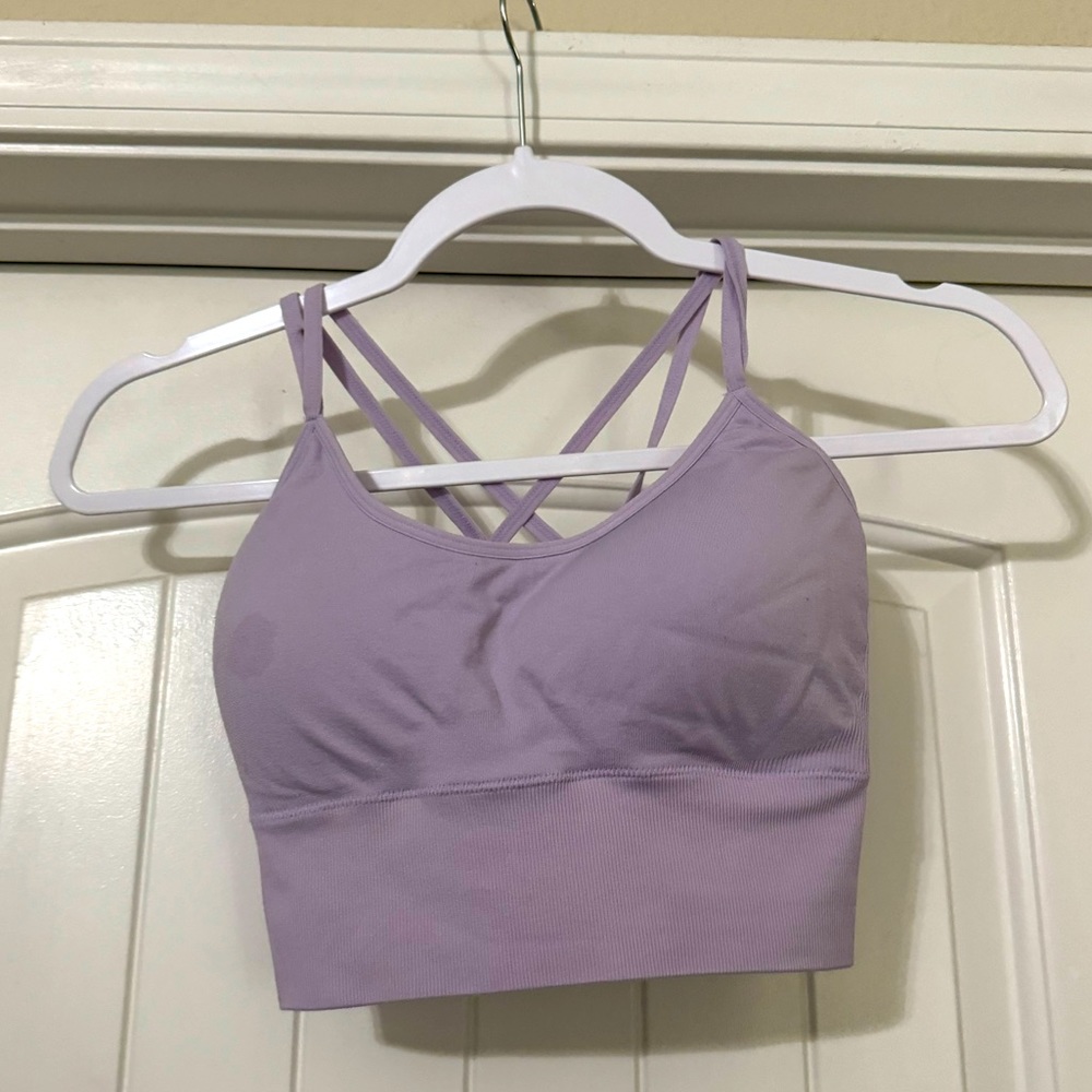 Purple NVGTN sports bra